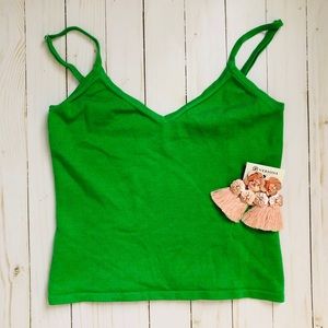Tibi Green Tank Top